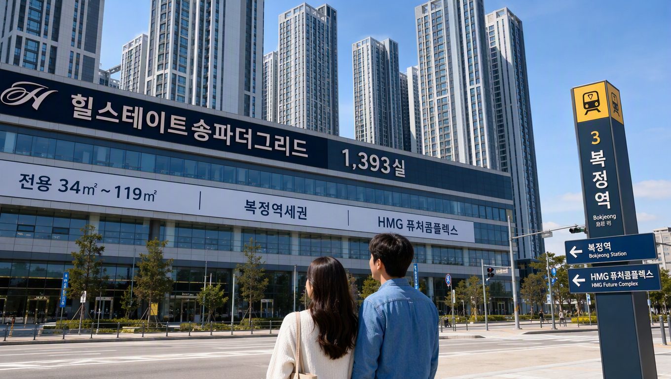 힐스테이트송파더그리드 오피스텔 규모와 복정역세권 입지·청약 조건